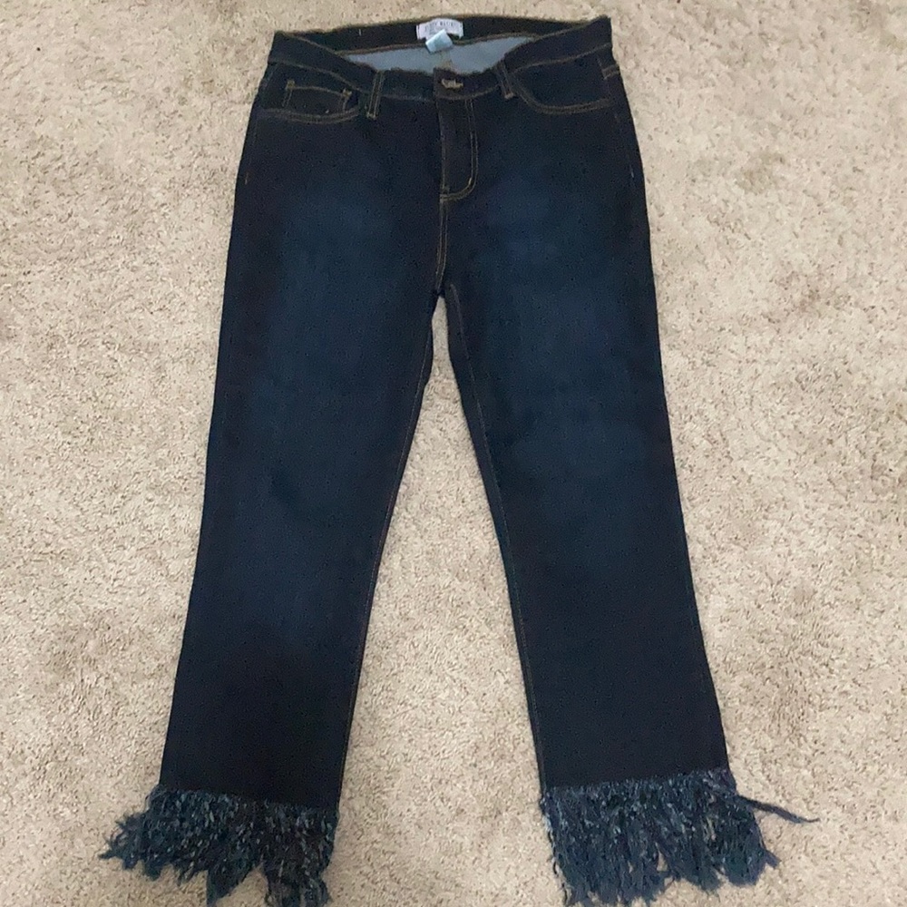 Judy Blue dark wash frayed hem size 13/31
